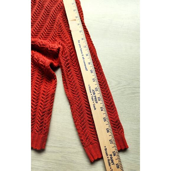 SWEATER-JONES NEW YORK SIGNATURE PETITE-Rust-Chevron Stitch-SIZE P-SML - Picture 16 of 16